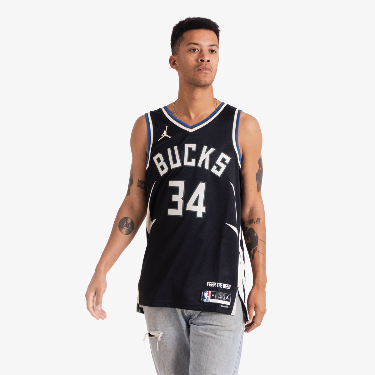 Jordan Giannis Antetokounmpo Milwaukee Bucks Statement Edition Swingman Jersey / 2x Large