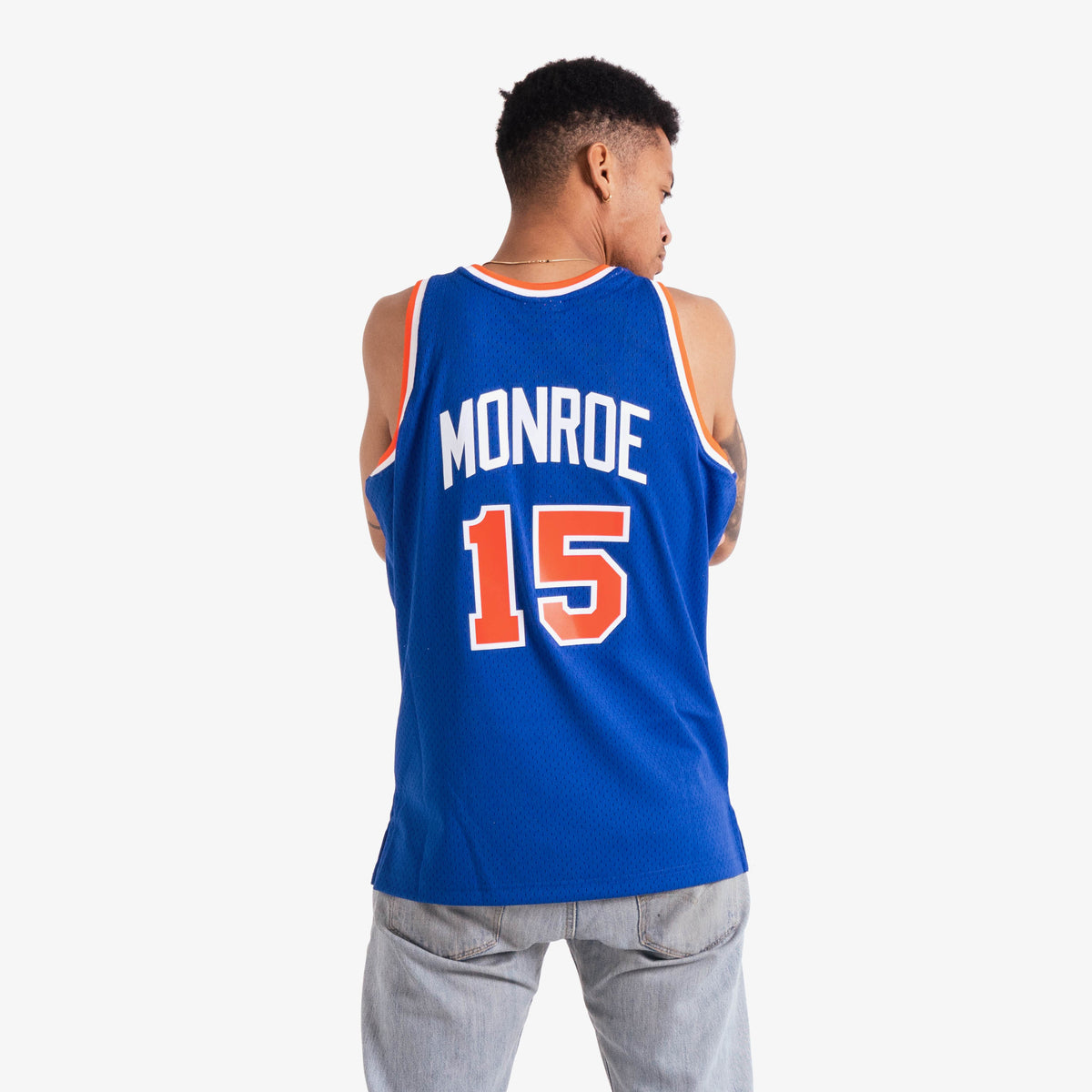 Men's Mitchell & Ness Latrell Sprewell Blue New York Knicks Big & Tall Hardwood Classics Jersey