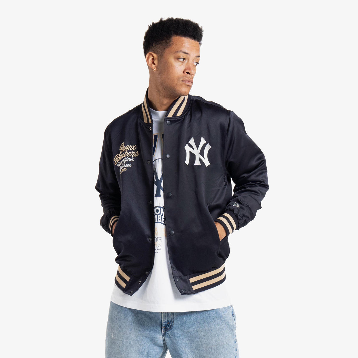 Houston Astros White Bomber Satin Jacket - Victoria Jacket