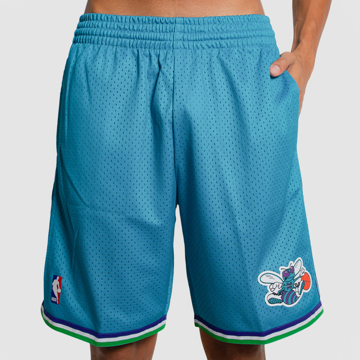 Premium Charlotte Hornets Classics Hardwood Basketball Shorts with Pockets  Blue