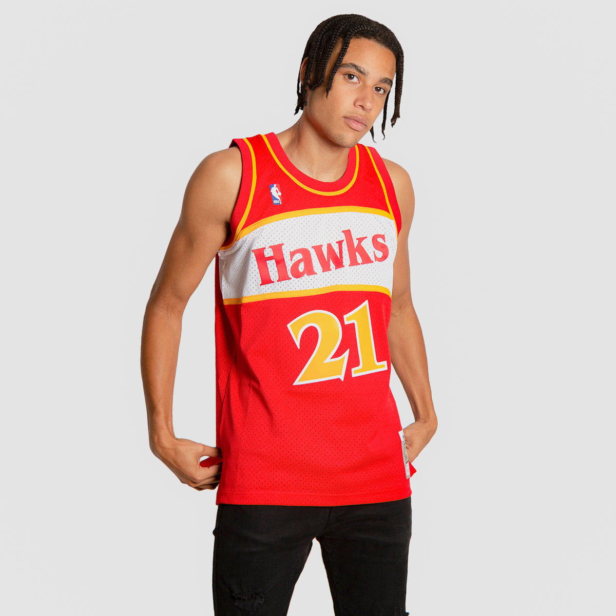 Dominique Wilkins HOF Shirt Atlanta Hawks NBA Throwback Retro Rare