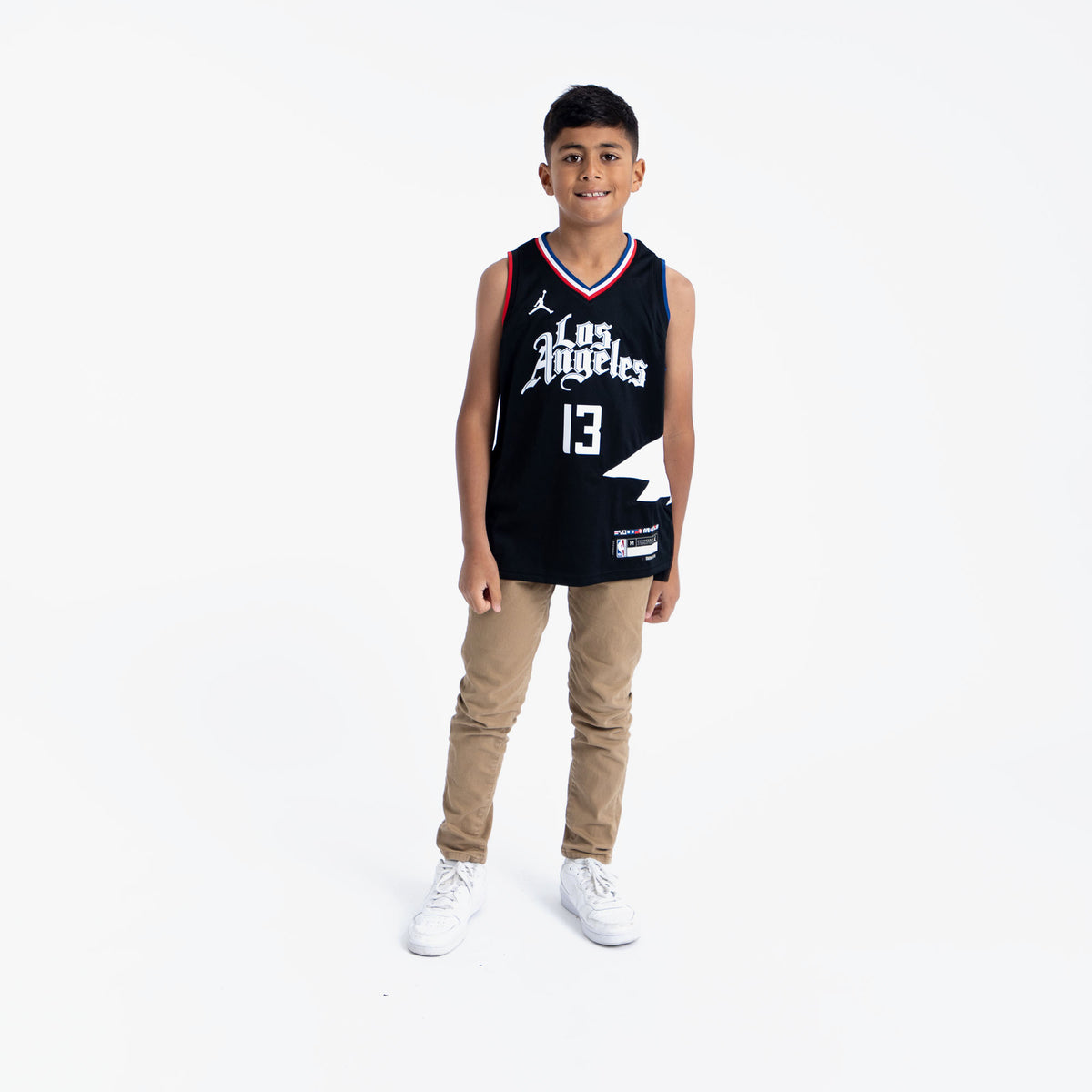 La Clippers Paul George Jordan Brand Youth Statement 2022-2023 Swingman Jersey