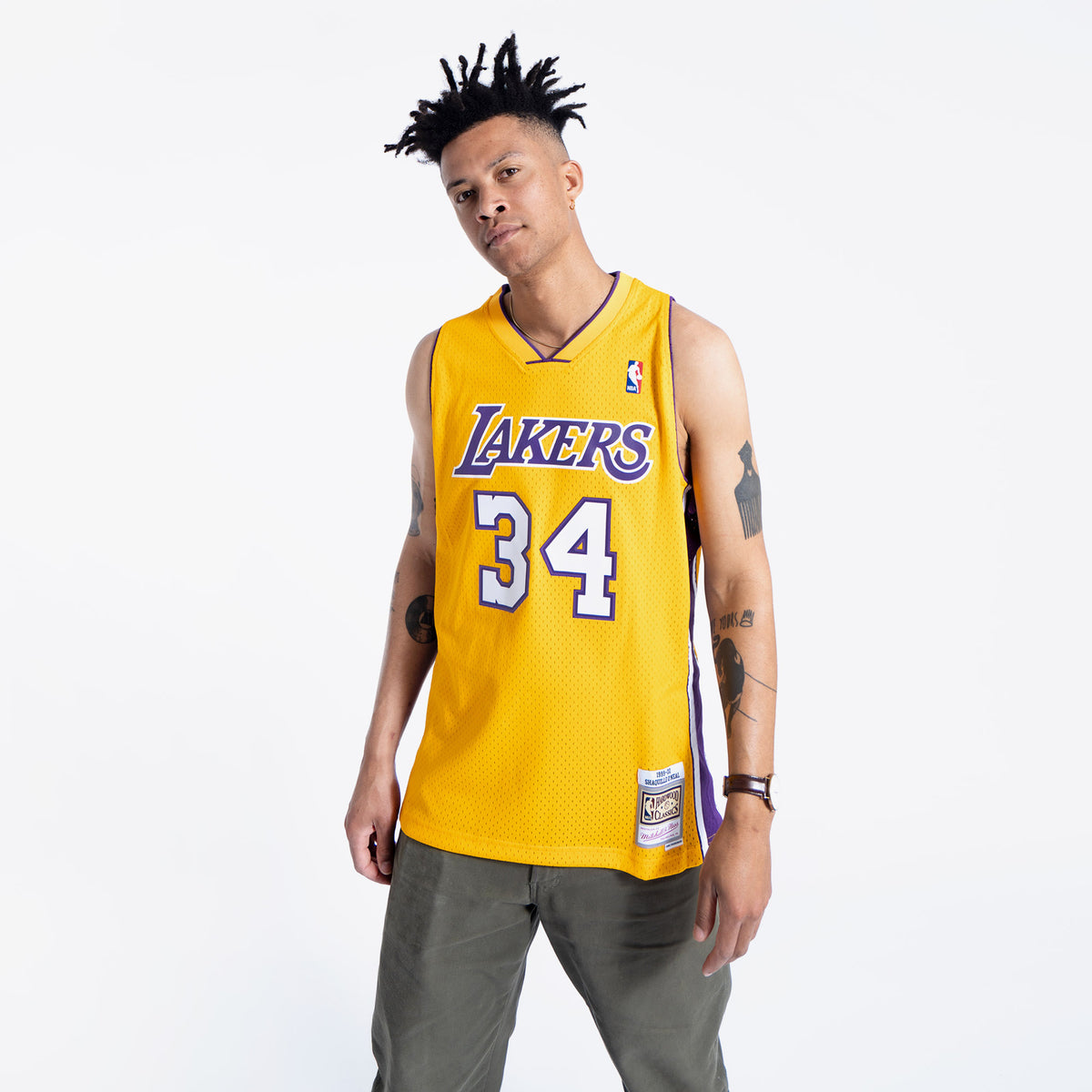 Shaquille O'Neal Los Angeles Lakers HWC Throwback NBA Swingman Jersey –  Basketball Jersey World