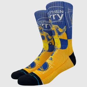 Stephen Curry Golden State Warriors Pasted Stance NBA Socks