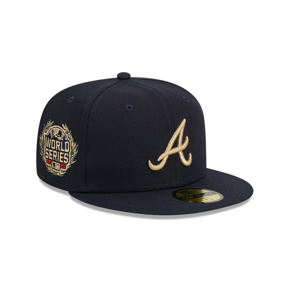 Atlanta Braves TEAM-BASIC Black-White Fitted Hat by New Era