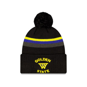 Golden State Warriors 2025 Statement Edition Pom Knit NBA Beanie