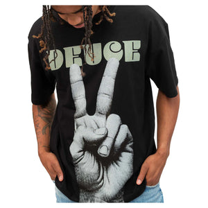 Deuce Black Peace Hand Mens T-Shirt