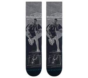 Victor Wembanyama San Antonio Spurs Pasted Stance NBA Socks