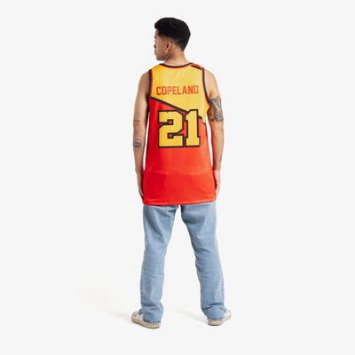 Deluxe NBL quality - Basketball Jersey 9120-4 Maroon/White/Orange