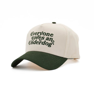 Deuce "Everyone Loves An Underdog" Off White/Green Snapback Hat