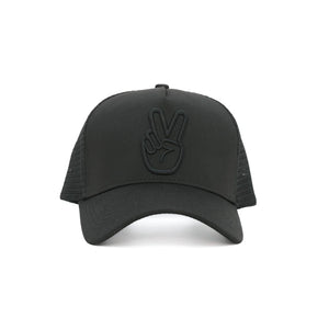 Deuce Peace Trucker Black Snapback Hat