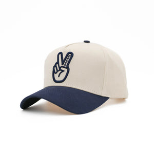 Deuce Peace Off White/Navy Snapback Hat