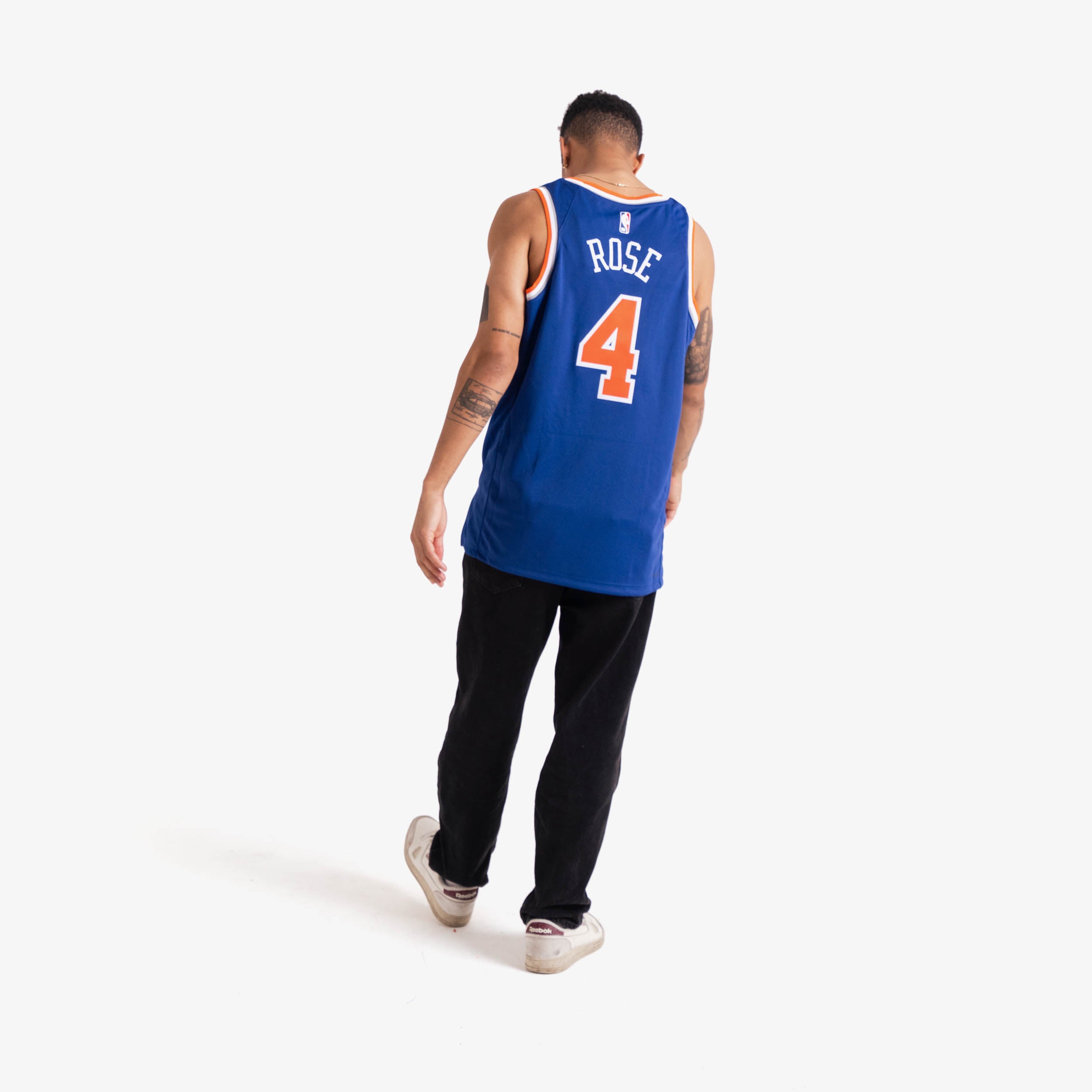 Derrick Rose New York Knicks Icon Edition Swingman Jersey - Blue - Throwback