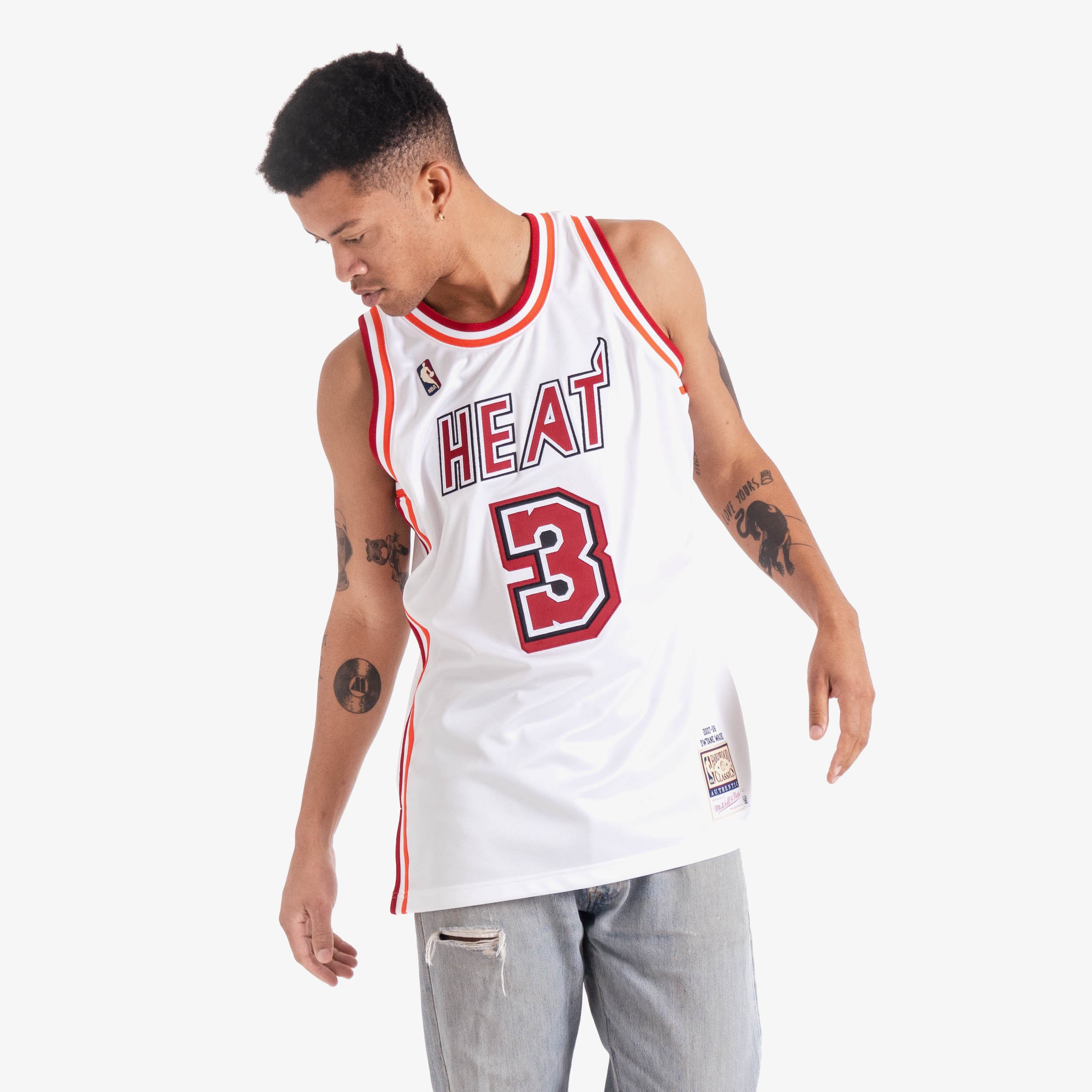 VTG Adidas Miami Heat Dwayne Wade Jersey L 14-16 Kids / Youth / Boys NBA