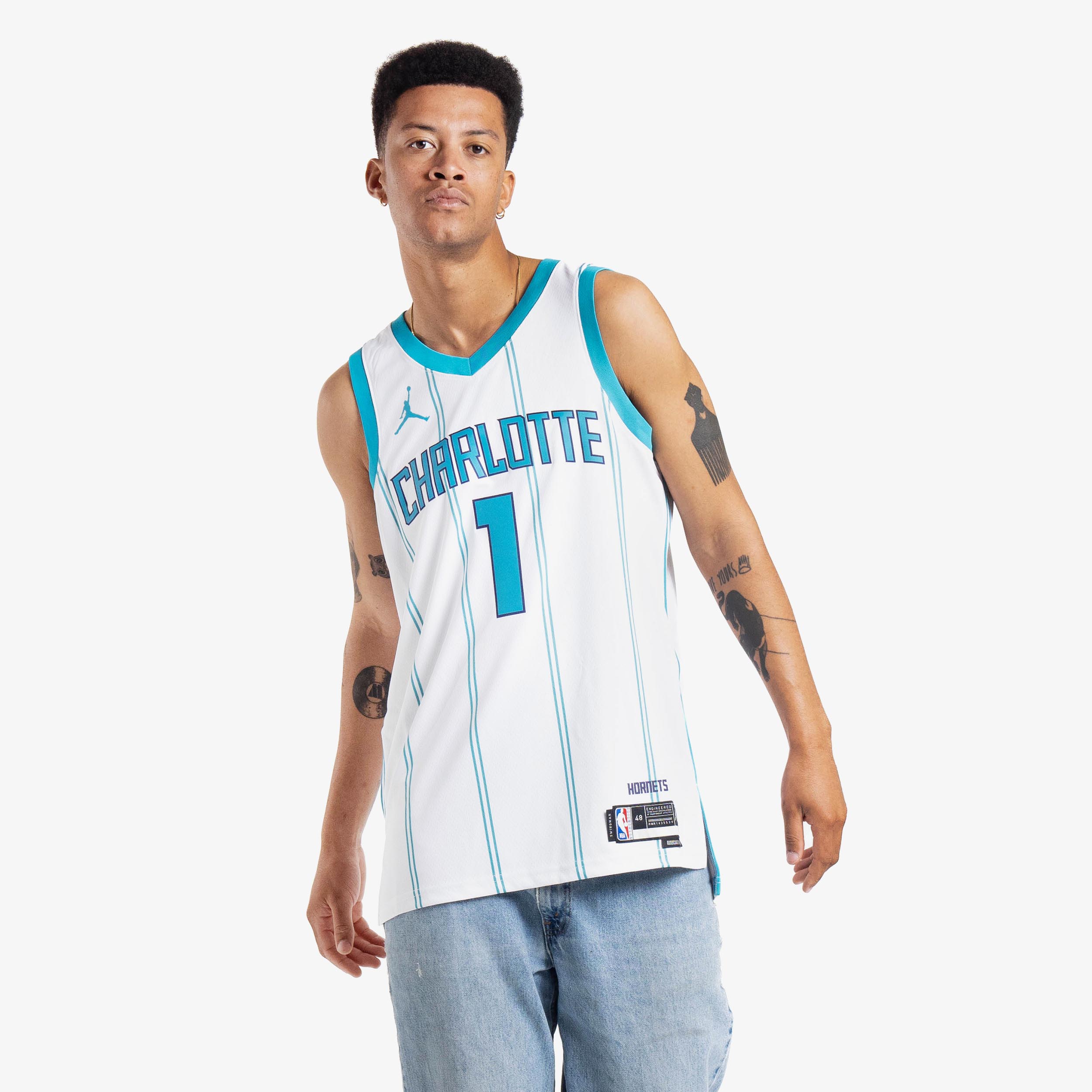 Jordan Youth Charlotte Hornets LaMelo Ball Icon Edition Swingman Jersey, Teal, Size: Large, Polyester