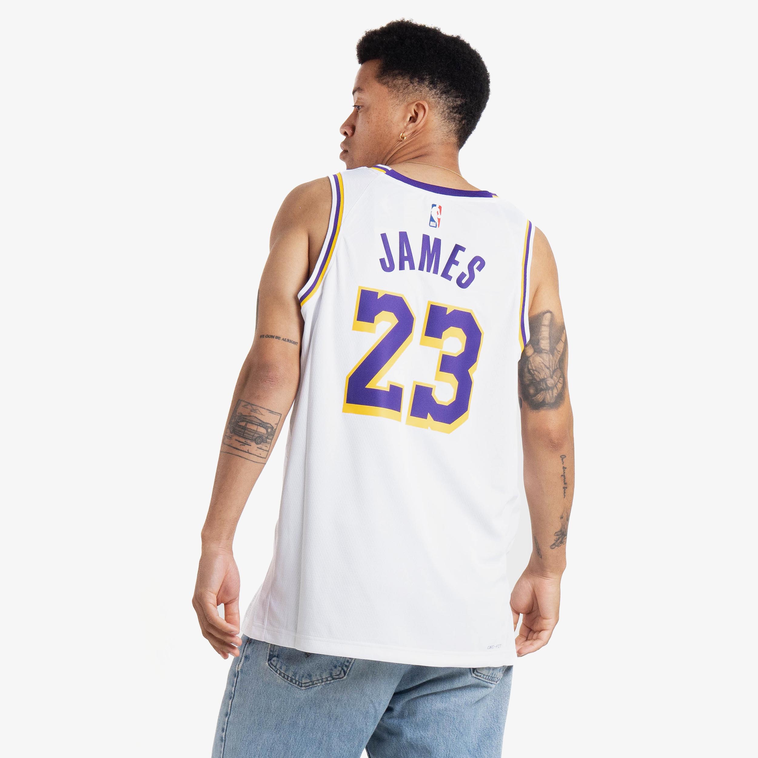 LeBron James Los Angeles Lakers Nike Swingman Jersey - White - Association  Edition