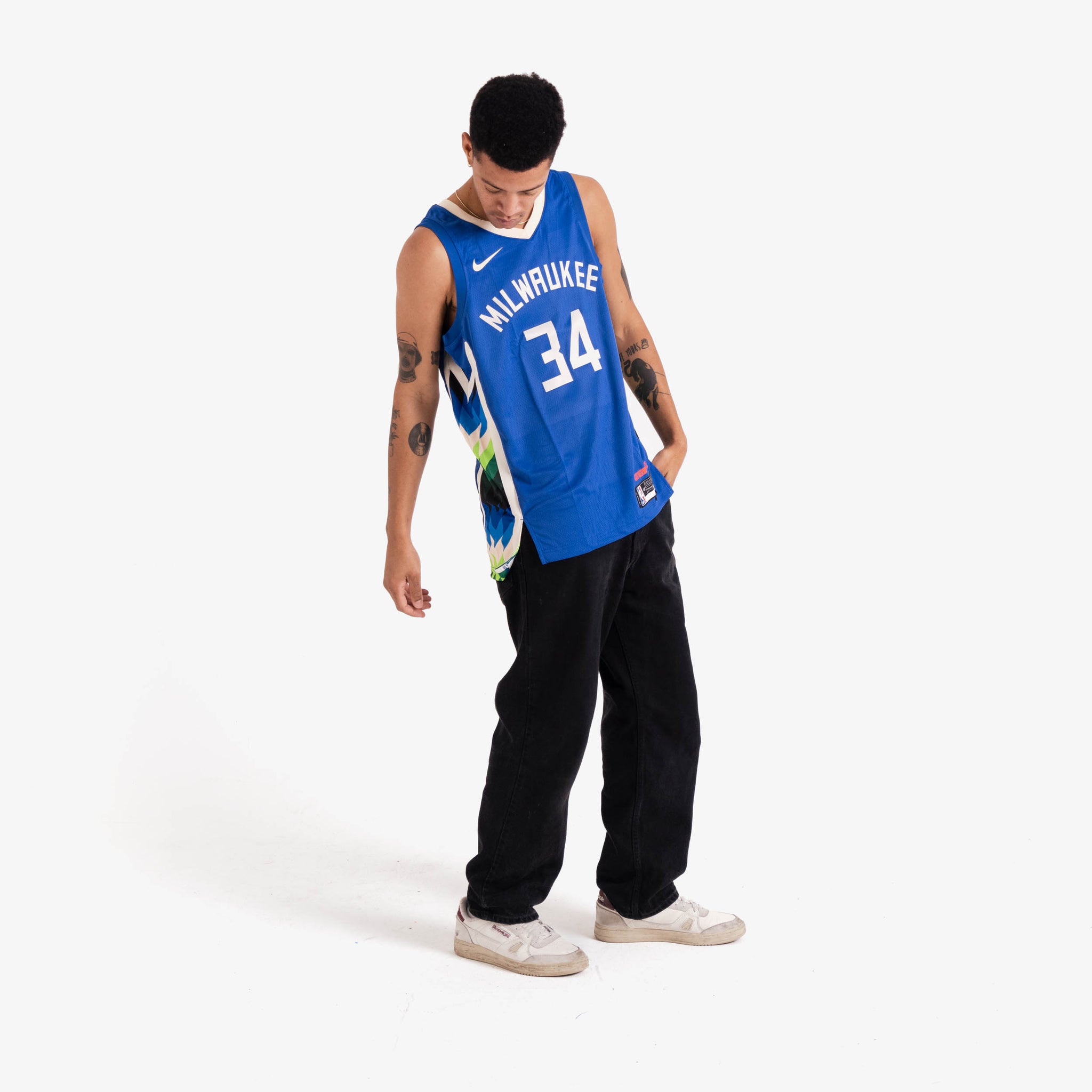 Men's Mitchell & Ness Tim Duncan Blue San Antonio Spurs Reload 2.0