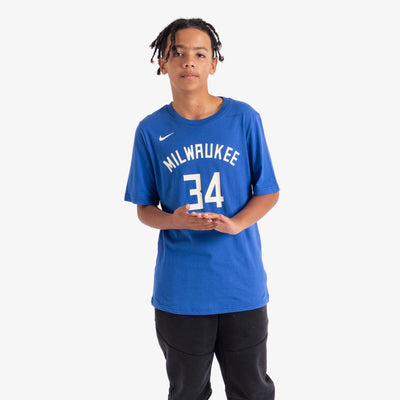 Giannis Antetokounmpo Milwaukee Bucks Nike Youth Name & Number Performance  T-Shirt - Black
