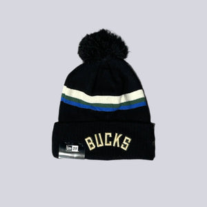 Milwaukee Bucks 2025 Statement Edition Pom Knit NBA Beanie