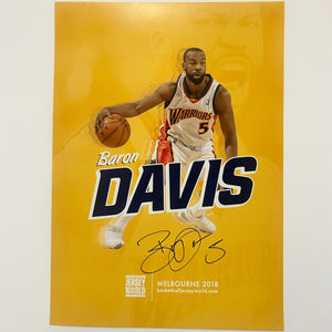 *AUTOGRAPHED* Baron Davis x Basketball Jersey World Store Appearance Poster