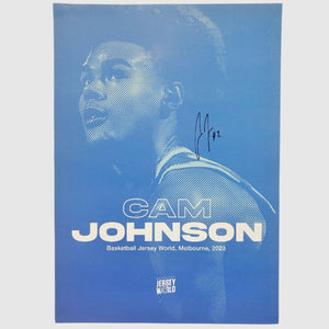 *AUTOGRAPHED* Cameron Johnson x Basketball Jersey World Store Appearance Poster