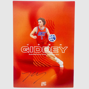 *AUTOGRAPHED* Josh Giddey x Basketball Jersey World 2022 Store Appearance Poster