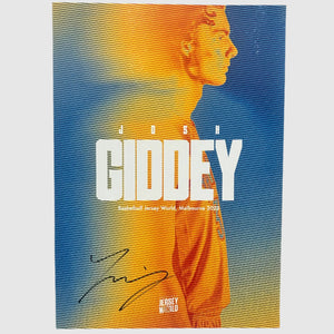 *AUTOGRAPHED* Josh Giddey x Basketball Jersey World 2023 Store Appearance Poster