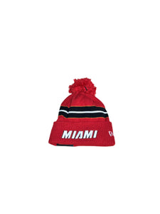 Miami Heat 2025 Statement Edition Pom Knit NBA Beanie