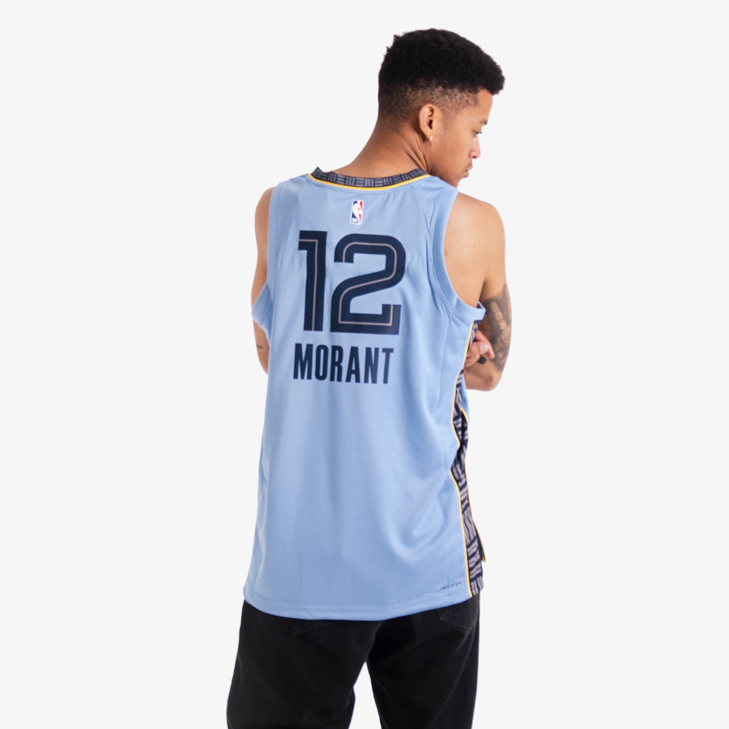 Men's Jordan Brand Ja Morant Light Blue Memphis Grizzlies Authentic Player Jersey - Statement Edition