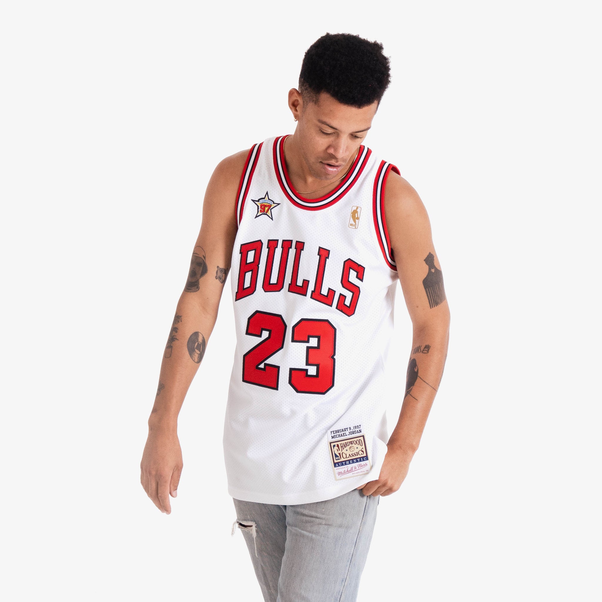 Michael Jordan Chicago Bulls 97 All-Stars Authentic Hardwood Classic Jersey
