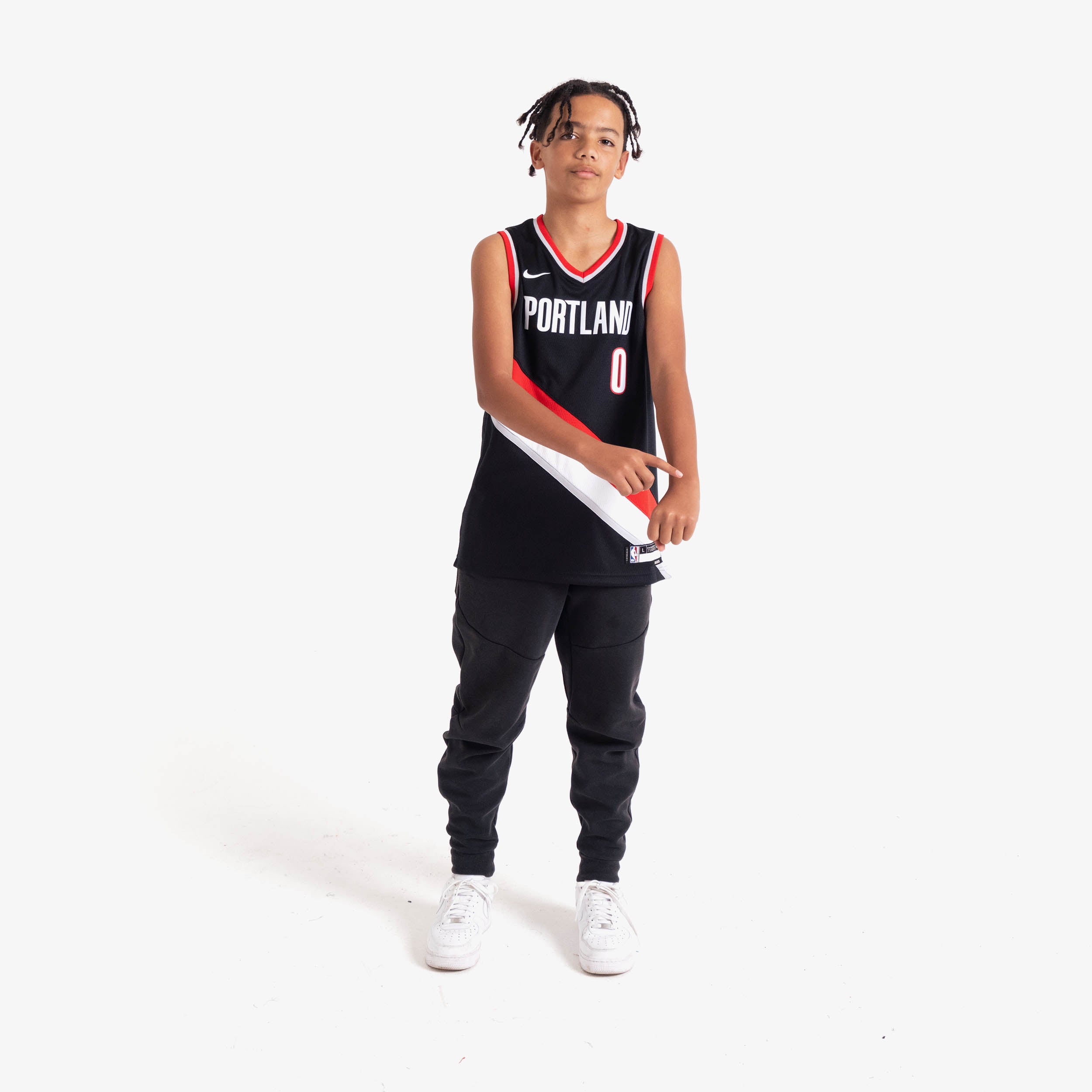 Youth Nike Damian Lillard Black Portland Trail Blazers Swingman Jersey -  Icon Edition