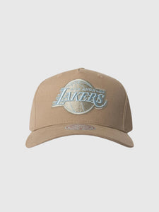 Los Angeles Lakers Khaki Seasonal Pro Crown NBA Snapback Hat