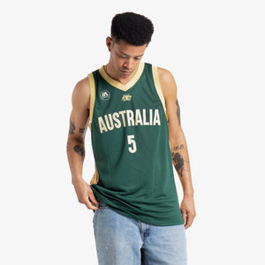 Patty Mills Australian Boomers National Home Green Jersey