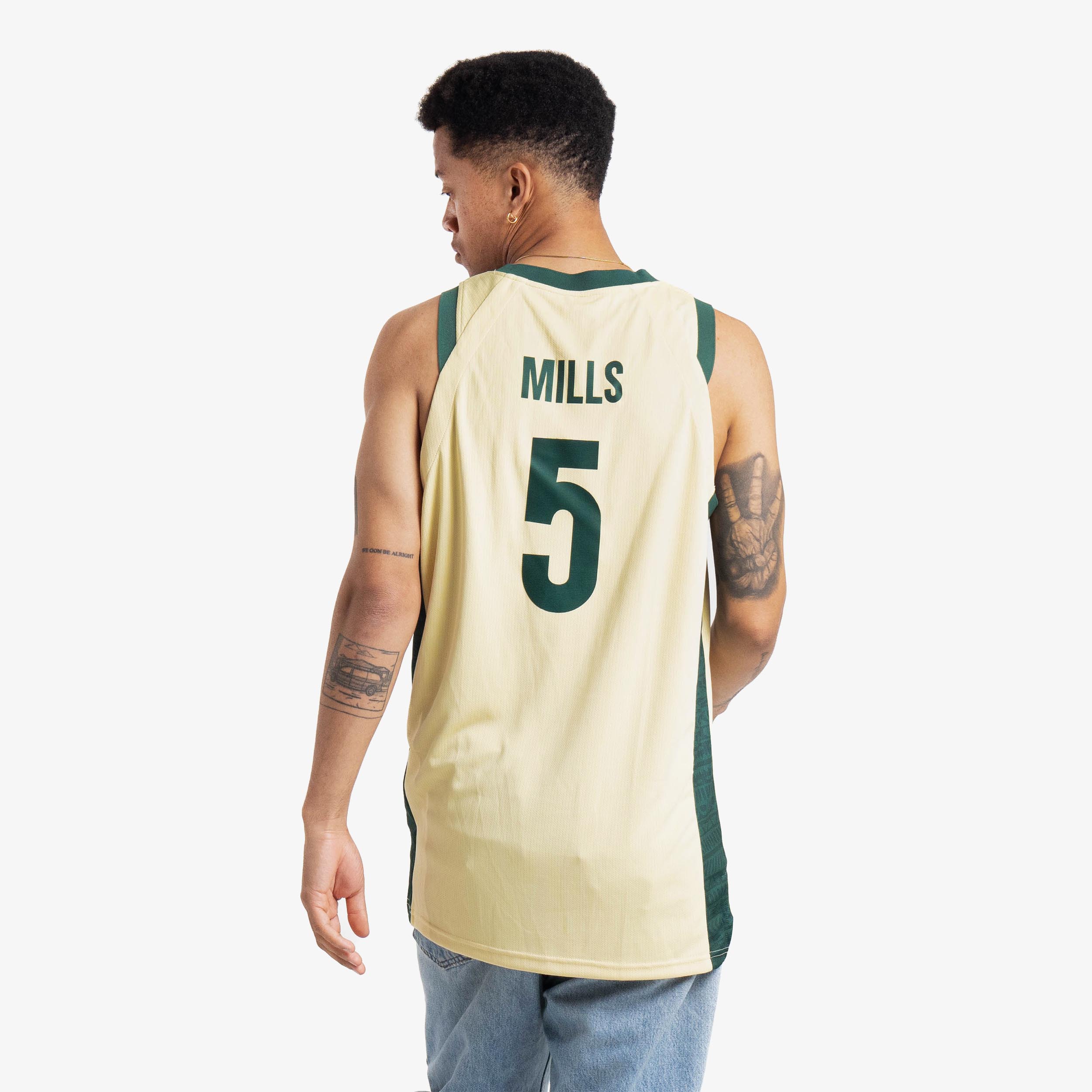 Custom Patty Mills #5 Australia Basketball Jersey Yellow Custom Name