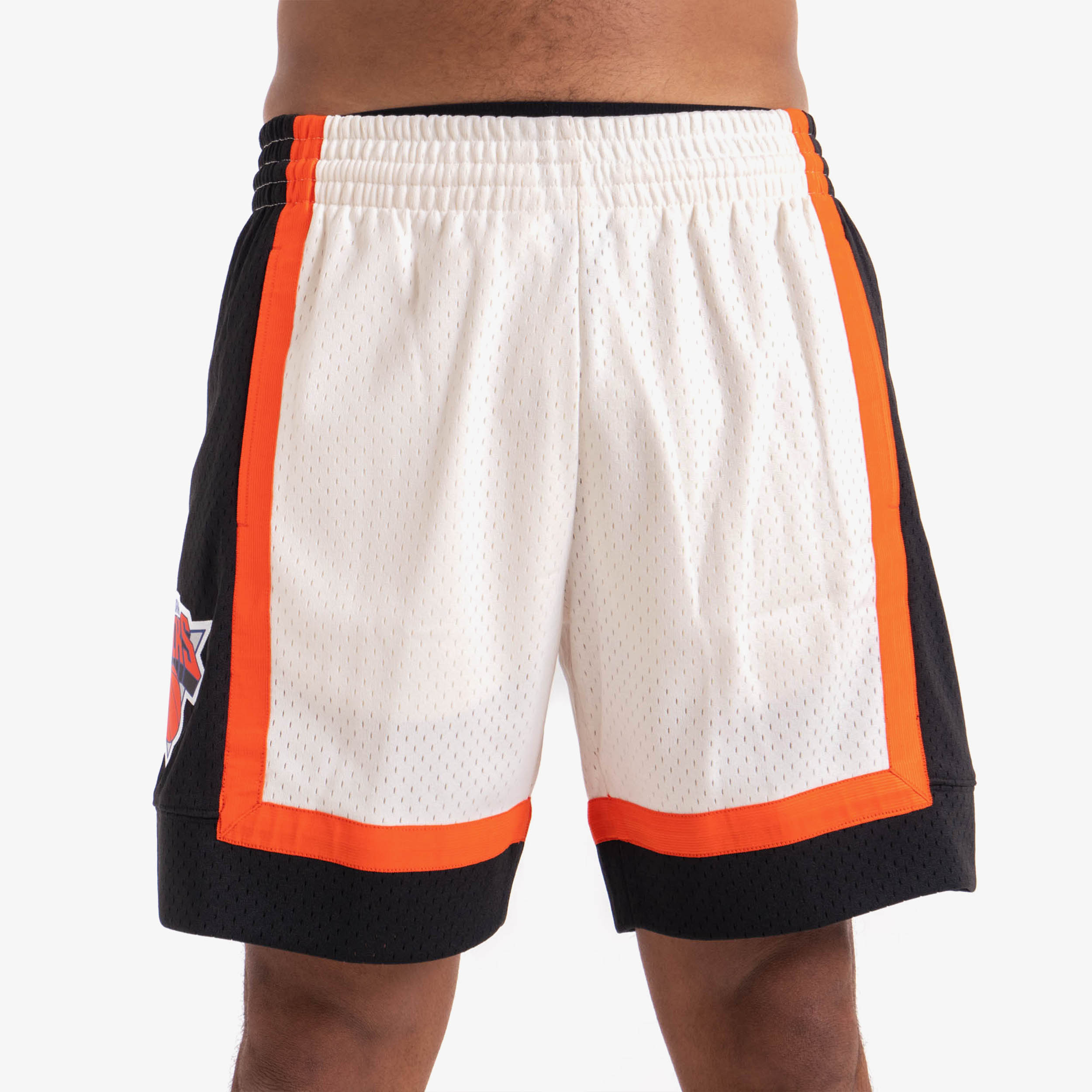 Men's New York Knicks Mitchell & Ness Hardwood Classics White Out Swingman  Shorts