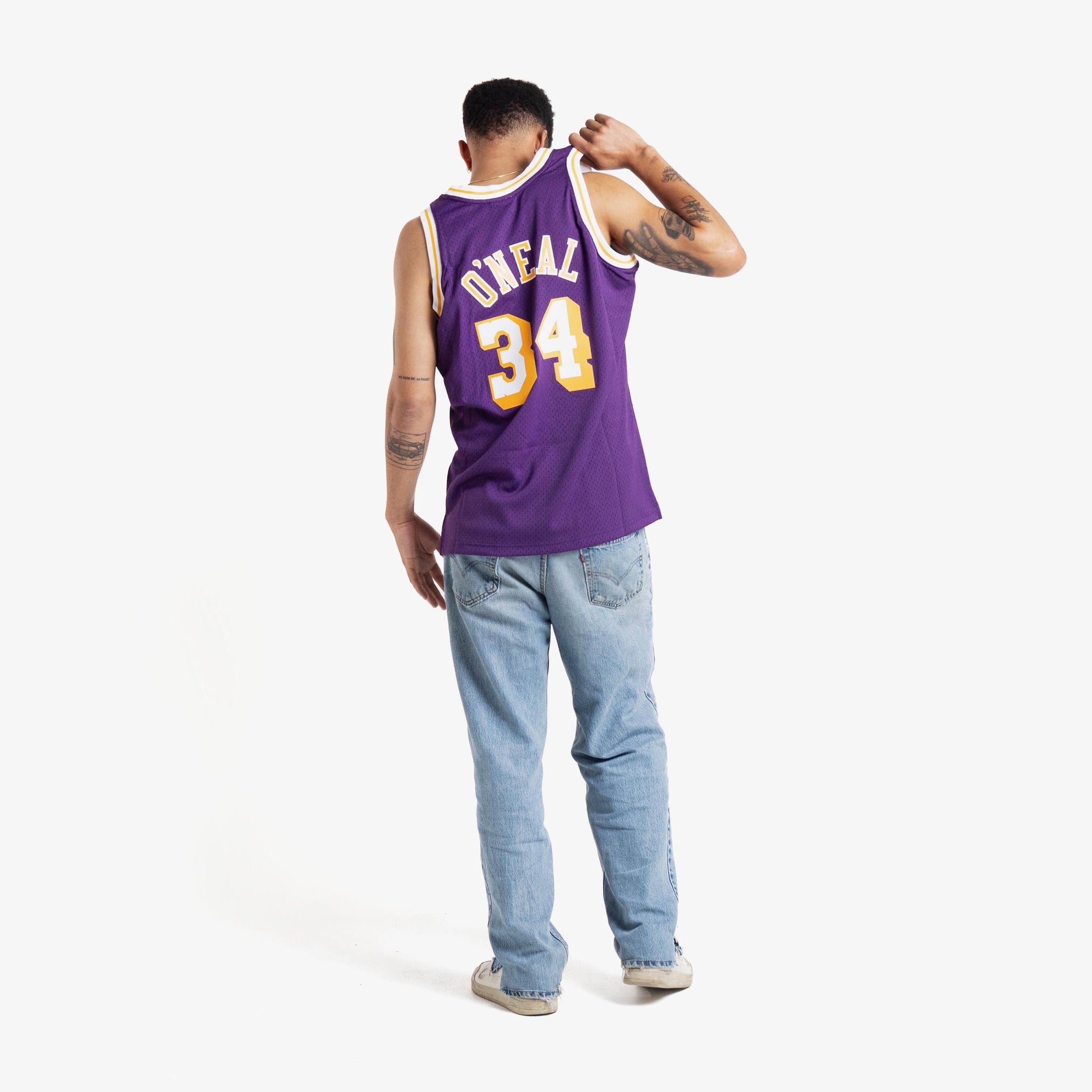 Shaquille O'Neal Los Angeles Lakers HWC Throwback NBA Swingman