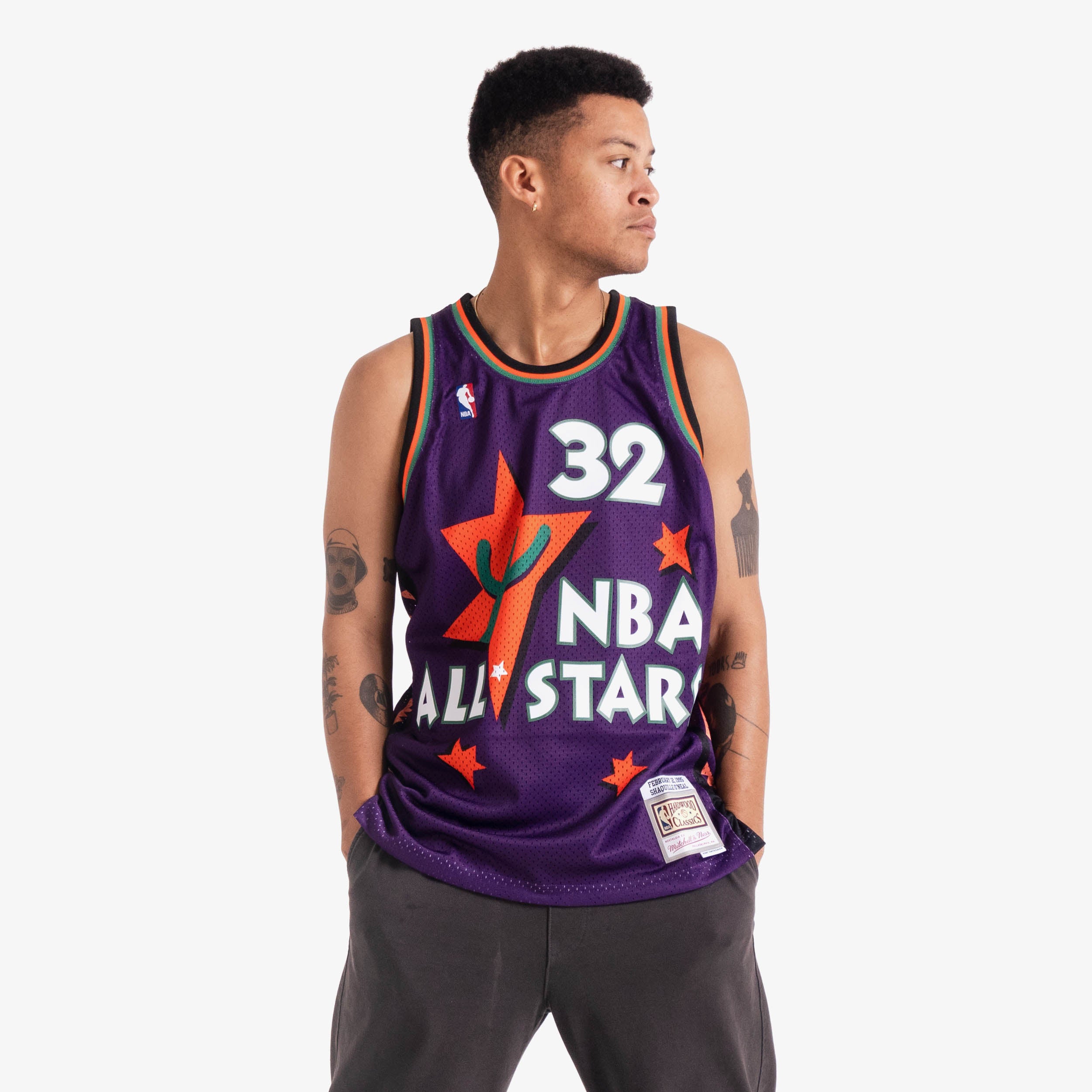 Scottie Pippen NBA All Stars Phoenix Adidas Harwood Classics Purple Jersey  Large
