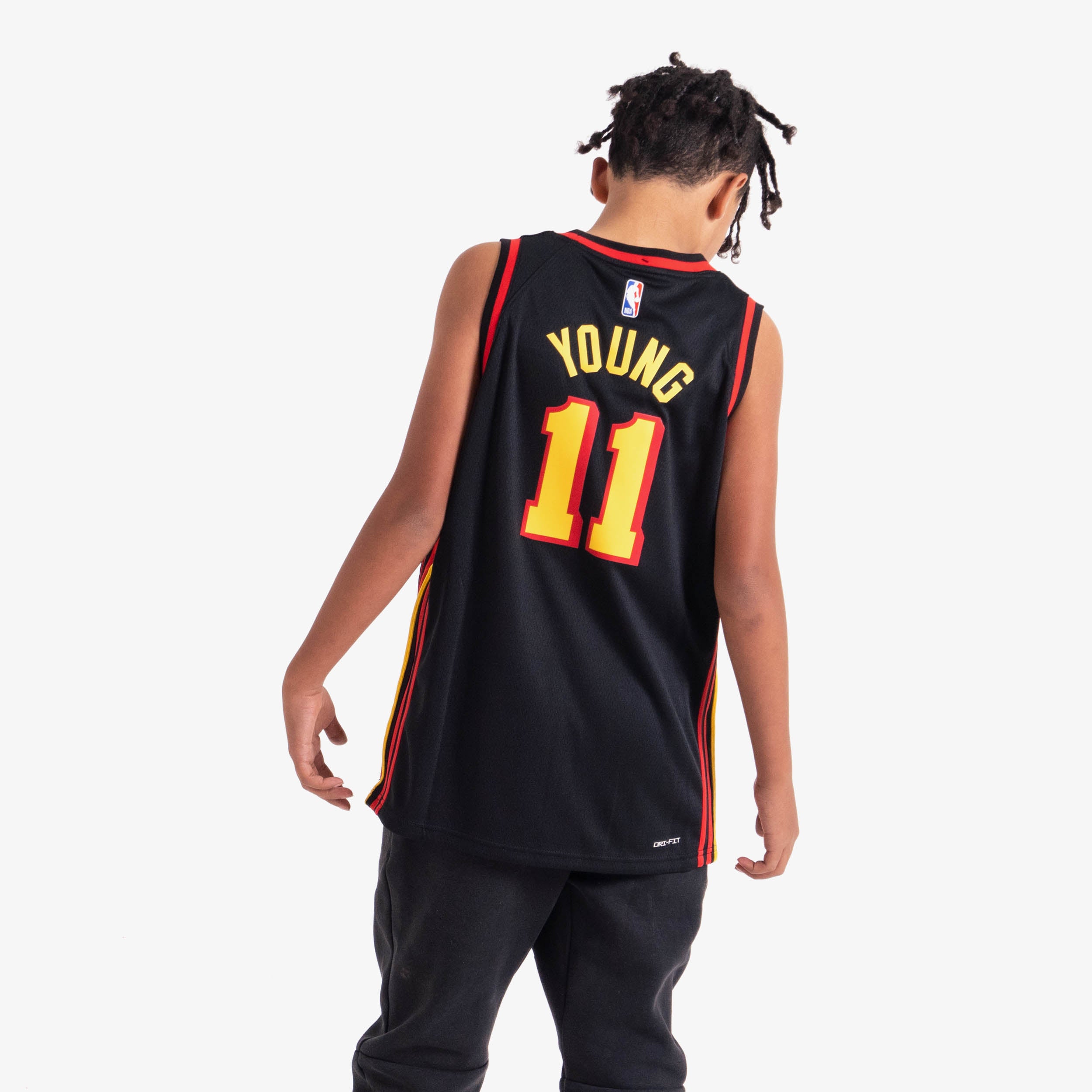 Nike NBA Trae Young Atlanta Hawks Dri-Fit Jersey Black/Orange