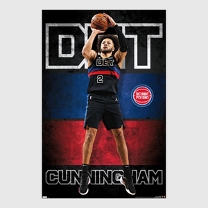 Cade Cunningham Detroit Pistons NBA Wall Poster