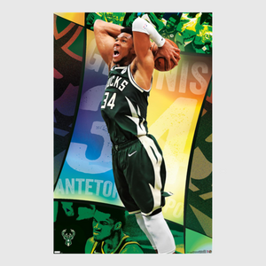 Giannis Antetokounmpo Milwaukee Bucks NBA Wall Poster