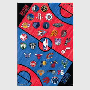 NBA League Logos Poster