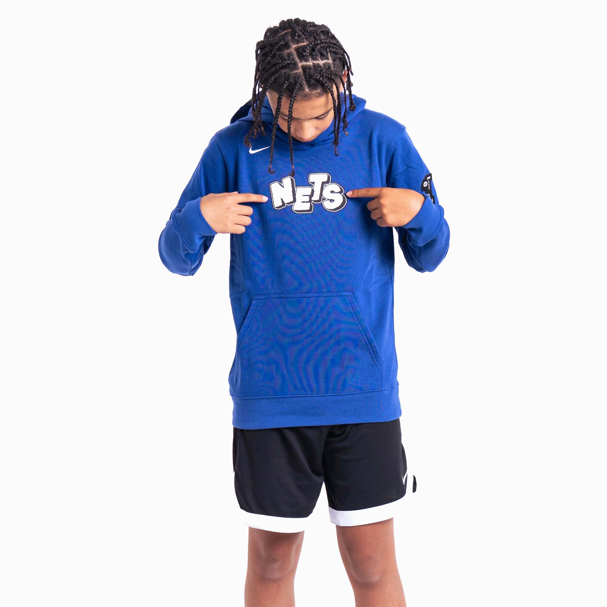 Brooklyn Nets Nike City Edition Courtside Fleece Hoodie - Royal Blue - Mens