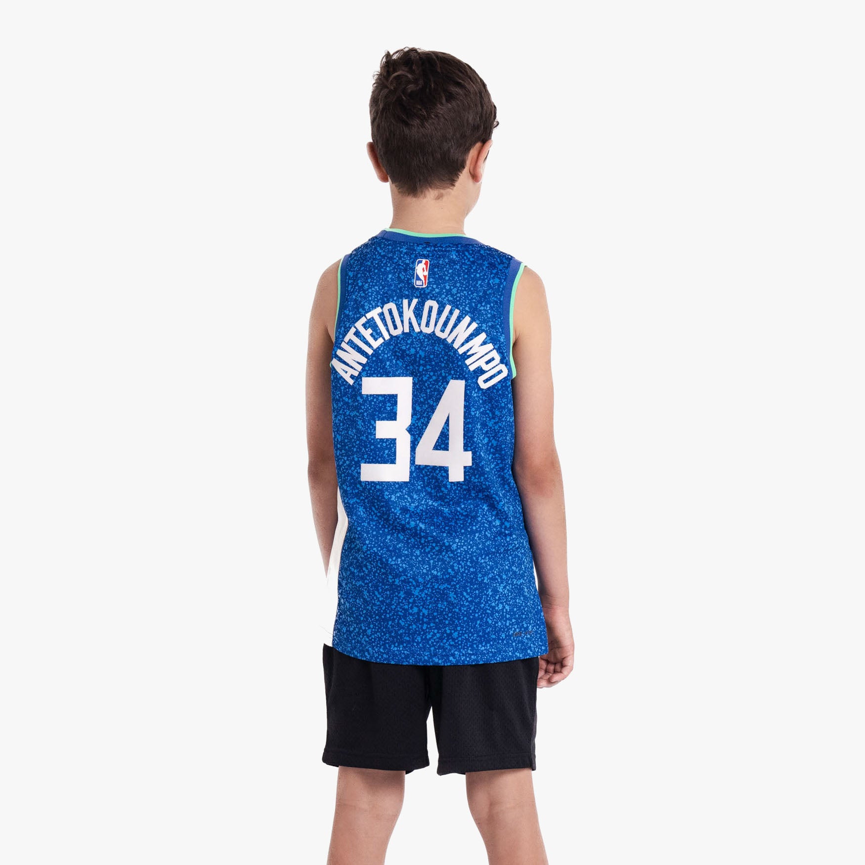 Nike Kids NBA Bucks City Edition Hoodie Blue