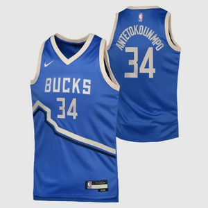 Giannis Antetokounmpo Milwaukee Bucks 2025 City Edition Youth NBA Swingman Jersey