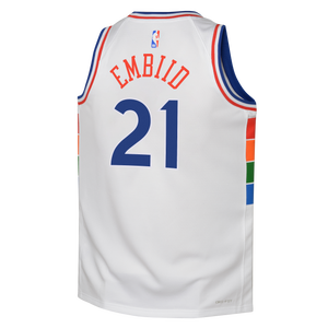 Joel Embiid Philadelphia 76ers 2025 City Edition Youth NBA Swingman Jersey