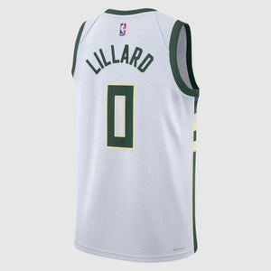 Damian Lillard Milwaukee Bucks 2024 Association Edition NBA Swingman Jersey