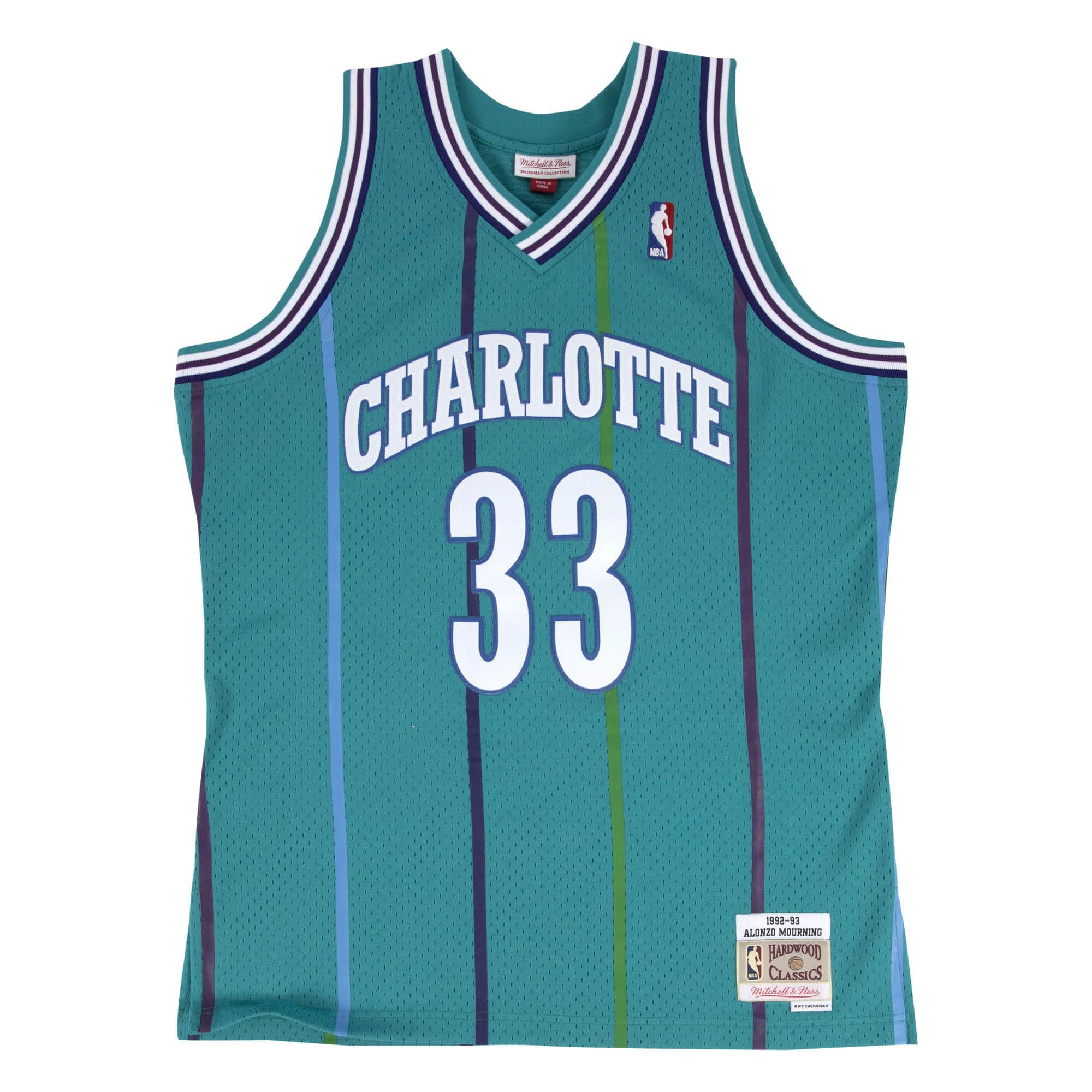Alonzo Mourning Charlotte Hornets HWC Throwback NBA Swingman Jersey –  Basketball Jersey World