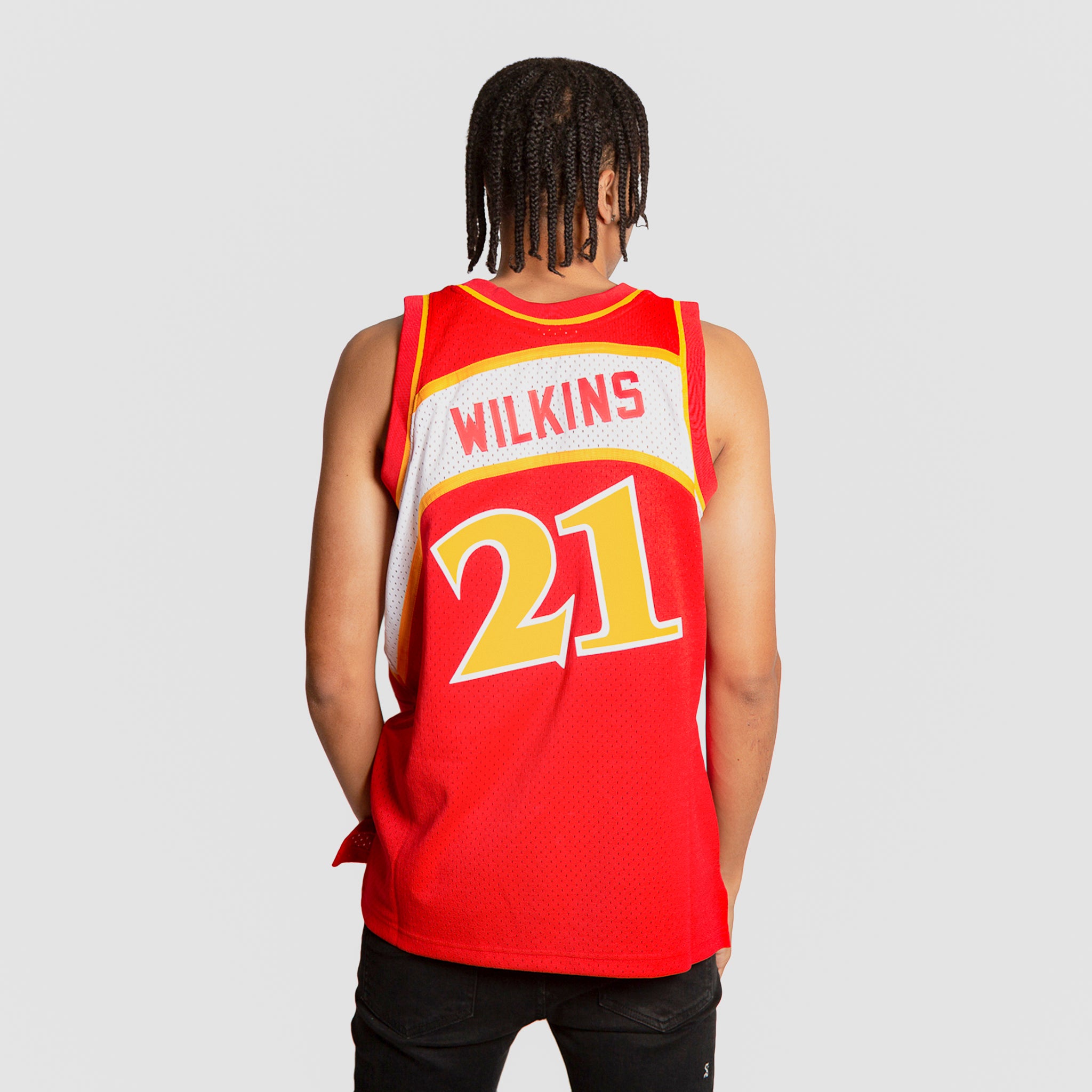 Dominique Wilkins Jersey Retirement Shirt size Men's Medium Atlanta Hawks  NBA