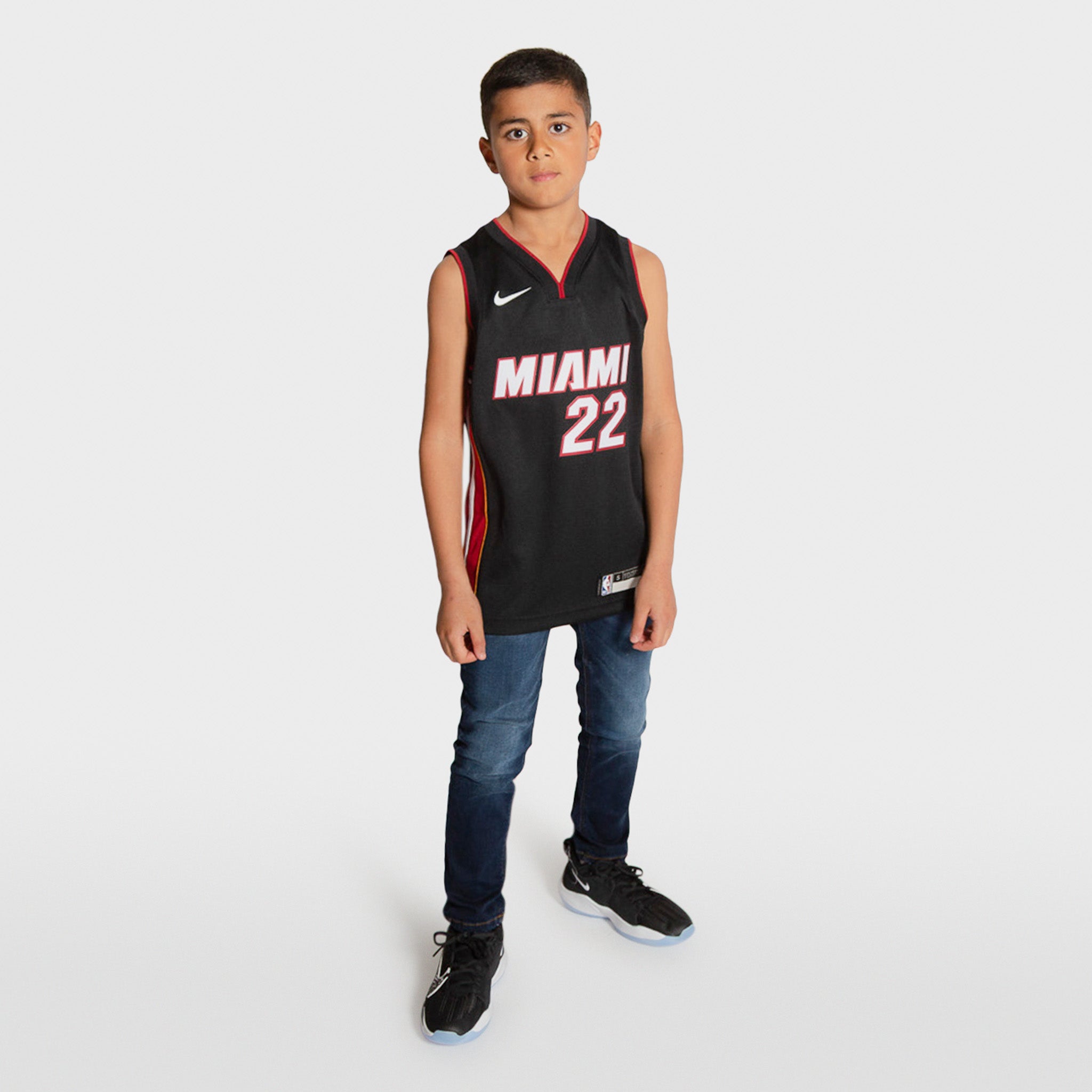 Youth Miami Heat Jimmy Butler Nike Black Swingman Jersey - Icon Edition