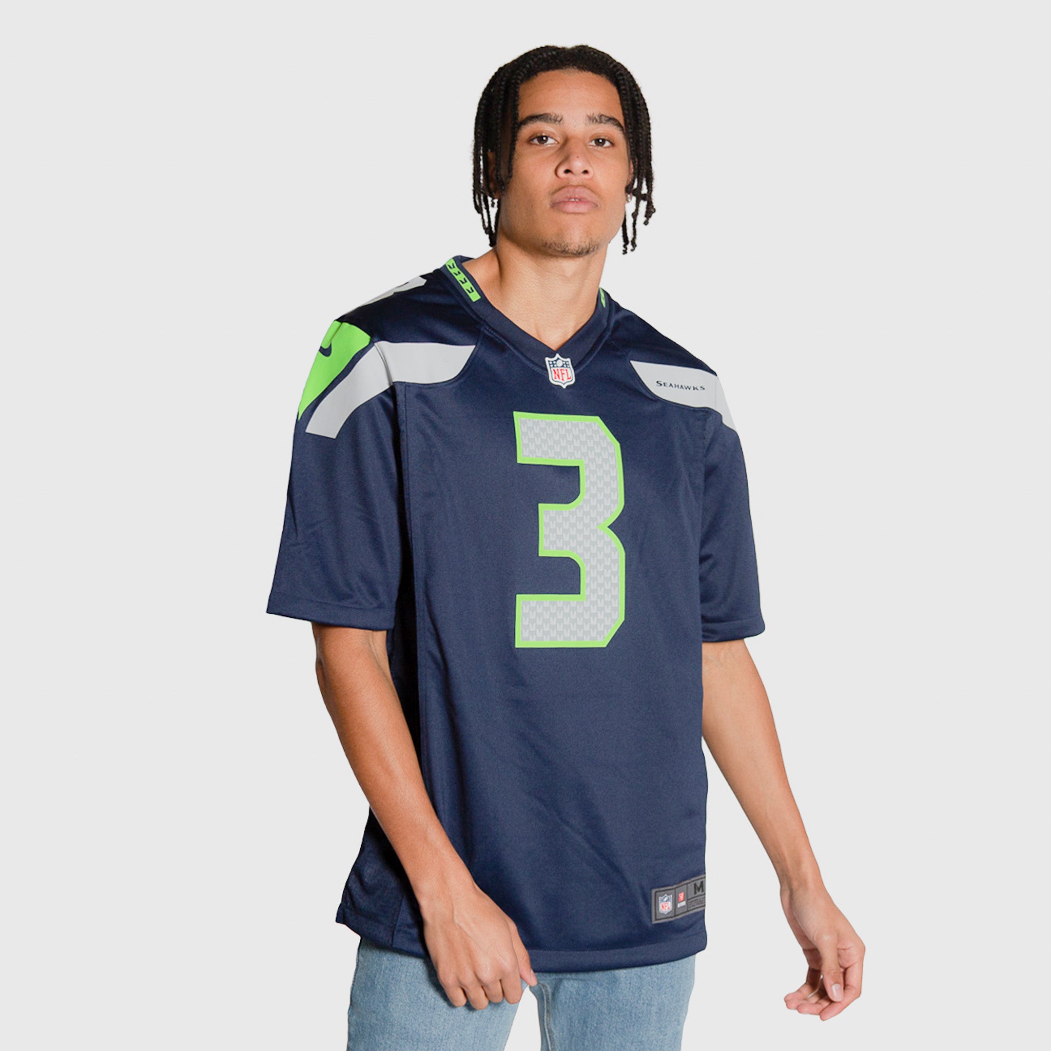 Russell Wilson Seattle Seahawks Home NFL Game Jersey – Basketball